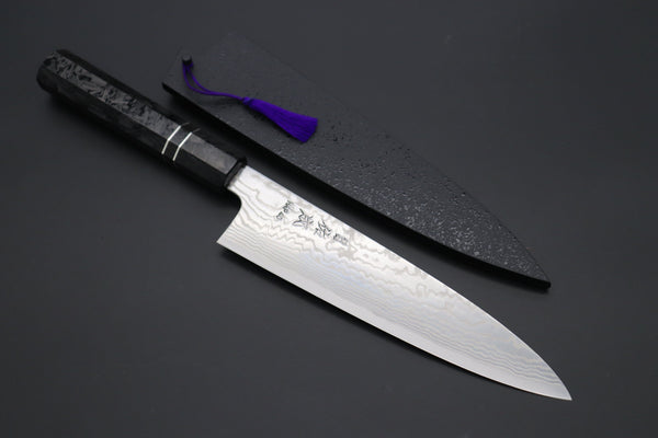 Sukenari Wa Gyuto Custom Limited Edition, Sukenari HAP-40 Nickel Damascus Wa Gyuto 210mm (8.2 inch, SCL-581)