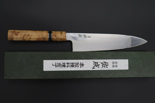 Sukenari Wa Gyuto Custom Limited Edition, Sukenari Honyaki Series White Steel No.2 Wa Gyuto 210mm (8.2 Inch, SCL-564)