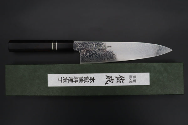 Sukenari Wa Gyuto Custom Limited Edition, Sukenari STRIX Nickel Damascus Wa Gyuto 210mm (8.2 inch, SCL-530)