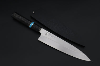 Sukenari Wa Gyuto SCL-621 VG-XEOS Wa Gyuto 210mm (8.2 inch) Custom Limited Edition, Sukenari VG-XEOS Clad Wa Gyuto 210mm - Double Shinogi, Mirror Polish (8.2 inch, SCL-621)