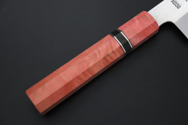 Sukenari Wa Gyuto SCL-623 VG-XEOS Wa Gyuto 210mm (8.2 inch) Custom Limited Edition, Sukenari VG-XEOS Clad Wa Gyuto 210mm - Double Shinogi, Mirror Polish (8.2 inch, SCL-623)