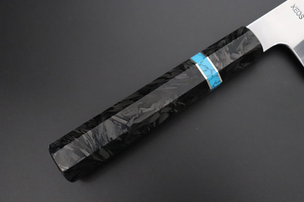 Sukenari Wa Gyuto SCL-624 VG-XEOS Wa Gyuto 240mm (9.4 inch) Custom Limited Edition, Sukenari VG-XEOS Clad Wa Gyuto 240mm - Double Shinogi, Mirror Polish (9.4 inch, SCL-624)