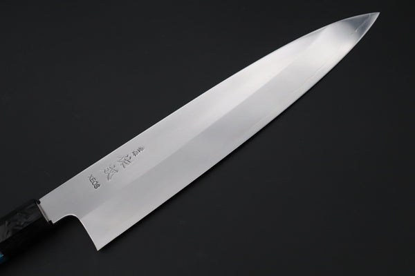 Sukenari Wa Gyuto SCL-625 VG-XEOS Wa Gyuto 270mm (10.6 inch) Custom Limited Edition, Sukenari VG-XEOS Clad Wa Gyuto 270mm - Double Shinogi, Mirror Polish (10.6 inch, SCL-625)