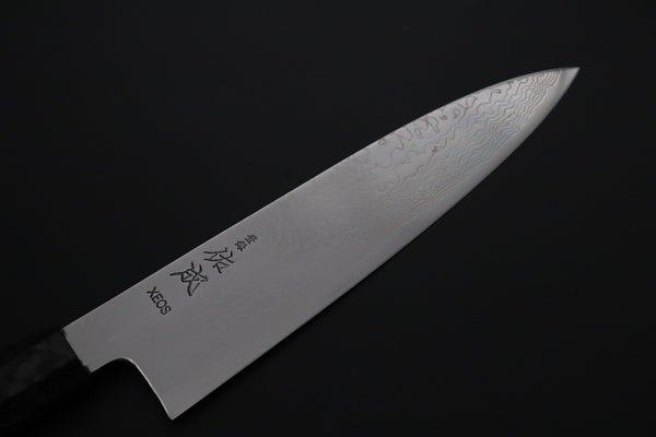 Sukenari Wa Gyuto SCL-639 VG-XEOS Wa Gyuto 210mm (8.2 inch) Custom Limited Edition, Sukenari VG-XEOS Nickel Damascus Wa Gyuto 210mm (8.2 inch, SCL-639)