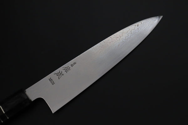 Sukenari Wa Gyuto SCL-640 VG-XEOS Wa Gyuto 210mm (8.2 inch) Custom Limited Edition, Sukenari VG-XEOS Nickel Damascus Wa Gyuto 210mm (8.2 inch, SCL-640)