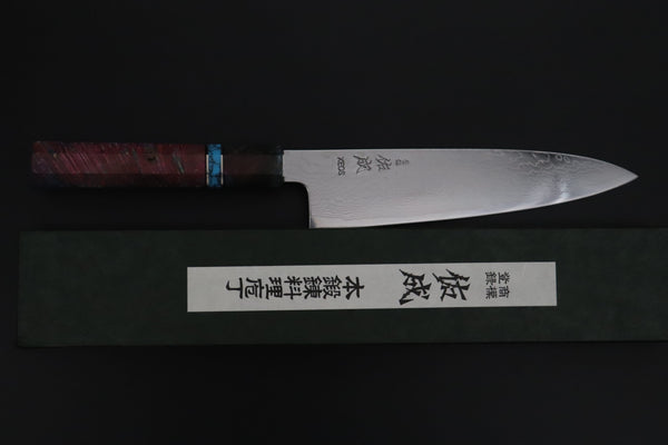 Sukenari Wa Gyuto SCL-641 VG-XEOS Wa Gyuto 210mm (8.2 inch) Custom Limited Edition, Sukenari VG-XEOS Nickel Damascus Wa Gyuto 210mm (8.2 inch, SCL-641)