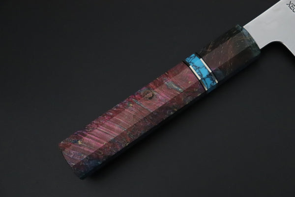 Sukenari Wa Gyuto SCL-641 VG-XEOS Wa Gyuto 210mm (8.2 inch) Custom Limited Edition, Sukenari VG-XEOS Nickel Damascus Wa Gyuto 210mm (8.2 inch, SCL-641)