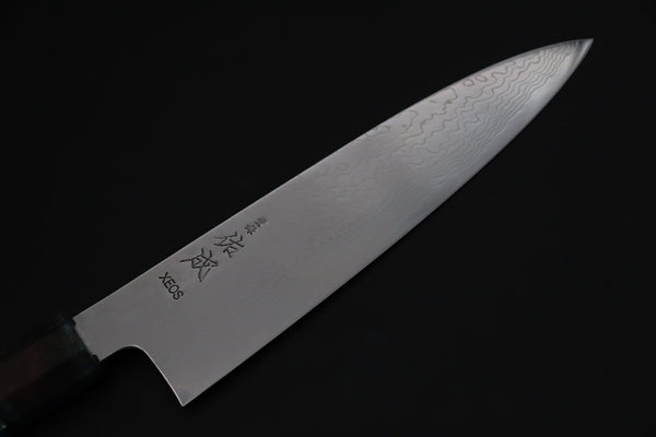 Sukenari Wa Gyuto SCL-641 VG-XEOS Wa Gyuto 210mm (8.2 inch) Custom Limited Edition, Sukenari VG-XEOS Nickel Damascus Wa Gyuto 210mm (8.2 inch, SCL-641)