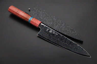 Sukenari Wa Gyuto SCL-640 VG-XEOS Wa Gyuto 210mm (8.2 inch) Custom Limited Edition, Sukenari VG-XEOS Nickel Damascus Wa Gyuto 210mm (8.2 inch, SCL-686)