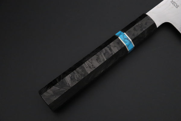Sukenari Wa Gyuto SCL-643 VG-XEOS Wa Gyuto 240mm (9.4 inch) Custom Limited Edition, Sukenari VG-XEOS Nickel Damascus Wa Gyuto 240mm (9.4 inch, SCL-643)