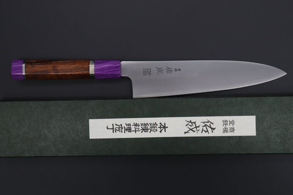 Sukenari Wa Gyuto SCL-289 ZDP189 Wa Gyuto 210mm (8.2 inch) Custom Limited Edition, Sukenari ZDP-189 Clad Wa Gyuto 210mm (8.2 inch, SCL-289)