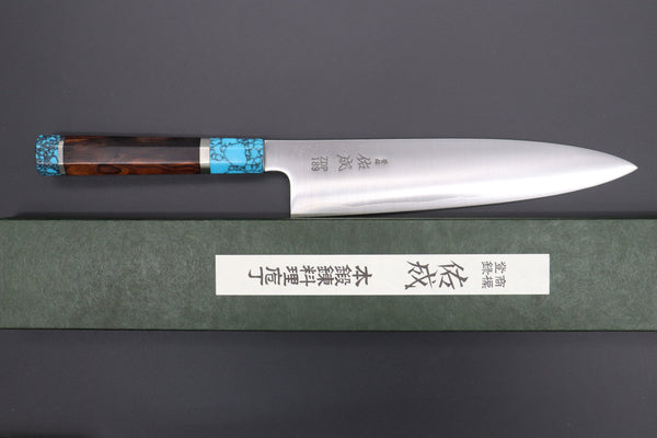 Sukenari Wa Gyuto SCL-290 ZDP189 Wa Gyuto 240mm (9.4 inch) Custom Limited Edition, Sukenari ZDP-189 Clad Wa Gyuto 240mm (9.4 inch, SCL-290)
