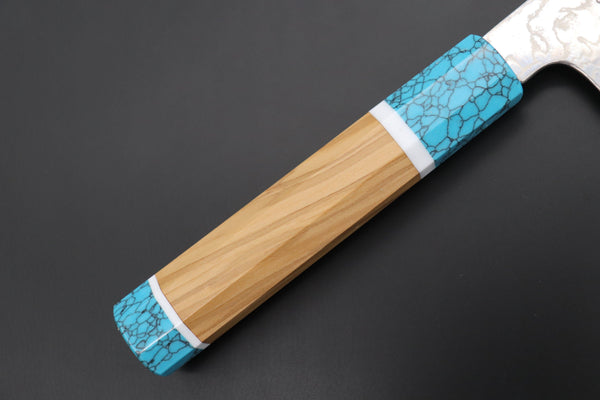 Sukenari Wa Gyuto SCL-351 ZDP189 Wa Gyuto 210mm (8.2 inch) Custom Limited Edition, Sukenari ZDP-189 Nickel Damascus Wa Gyuto 210mm (8.2 inch, SCL-351)
