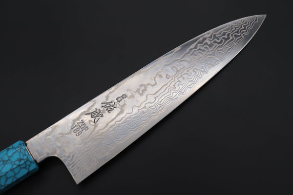 Sukenari Wa Gyuto SCL-351 ZDP189 Wa Gyuto 210mm (8.2 inch) Custom Limited Edition, Sukenari ZDP-189 Nickel Damascus Wa Gyuto 210mm (8.2 inch, SCL-351)