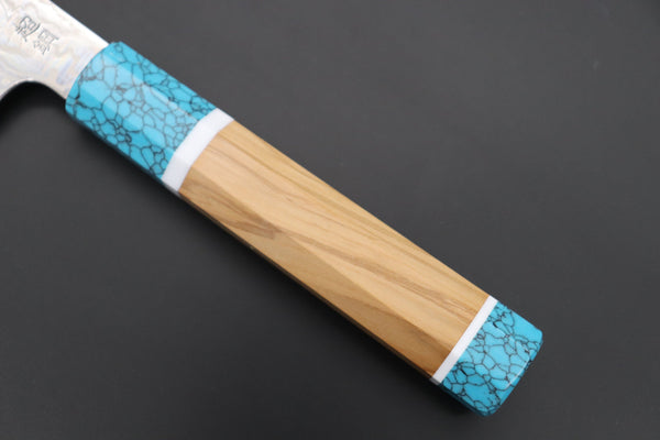 Sukenari Wa Gyuto SCL-351 ZDP189 Wa Gyuto 210mm (8.2 inch) Custom Limited Edition, Sukenari ZDP-189 Nickel Damascus Wa Gyuto 210mm (8.2 inch, SCL-351)
