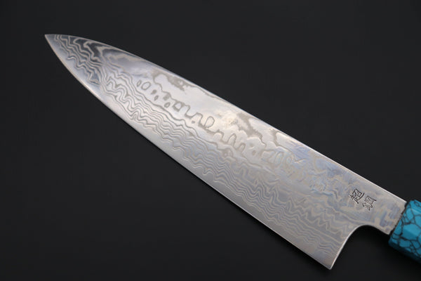 Sukenari Wa Gyuto SCL-351 ZDP189 Wa Gyuto 210mm (8.2 inch) Custom Limited Edition, Sukenari ZDP-189 Nickel Damascus Wa Gyuto 210mm (8.2 inch, SCL-351)