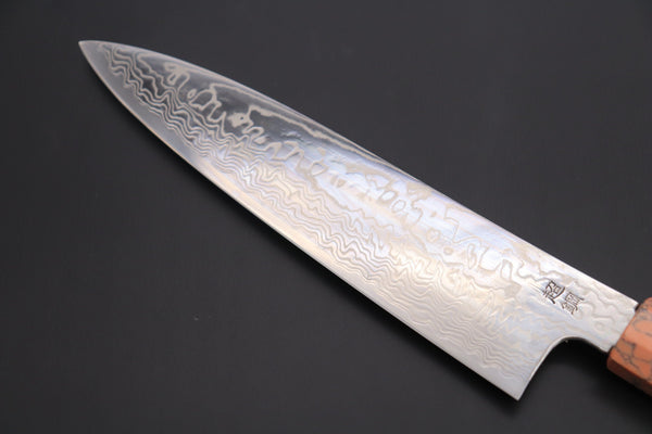 Sukenari Wa Gyuto SCL-421 ZDP189 Wa Gyuto 210mm (8.2 inch) Custom Limited Edition, Sukenari ZDP-189 Nickel Damascus Wa Gyuto 210mm (8.2 inch, SCL-421)