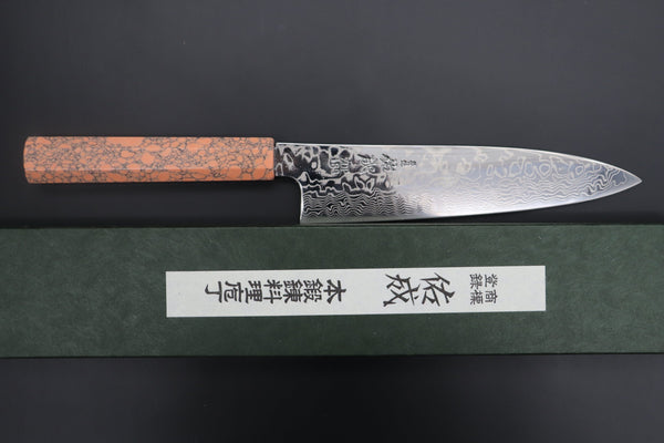 Sukenari Wa Gyuto SCL-421 ZDP189 Wa Gyuto 210mm (8.2 inch) Custom Limited Edition, Sukenari ZDP-189 Nickel Damascus Wa Gyuto 210mm (8.2 inch, SCL-421)