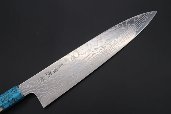 Sukenari Wa Gyuto SCL-360 ZDP189 Wa Gyuto 270mm (10.6 inch) Custom Limited Edition, Sukenari ZDP-189 Nickel Damascus Wa Gyuto 270mm (10.6 inch, SCL-360)