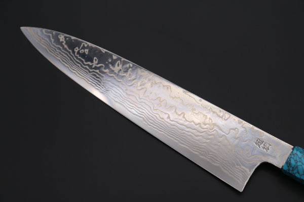 Sukenari Wa Gyuto SCL-361 ZDP189 Wa Gyuto 270mm (10.6 inch) Custom Limited Edition, Sukenari ZDP-189 Nickel Damascus Wa Gyuto 270mm (10.6 inch, SCL-361)