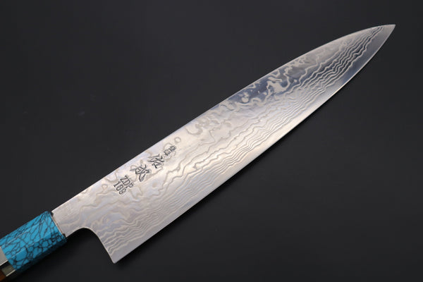 Sukenari Wa Gyuto SCL-361 ZDP189 Wa Gyuto 270mm (10.6 inch) Custom Limited Edition, Sukenari ZDP-189 Nickel Damascus Wa Gyuto 270mm (10.6 inch, SCL-361)