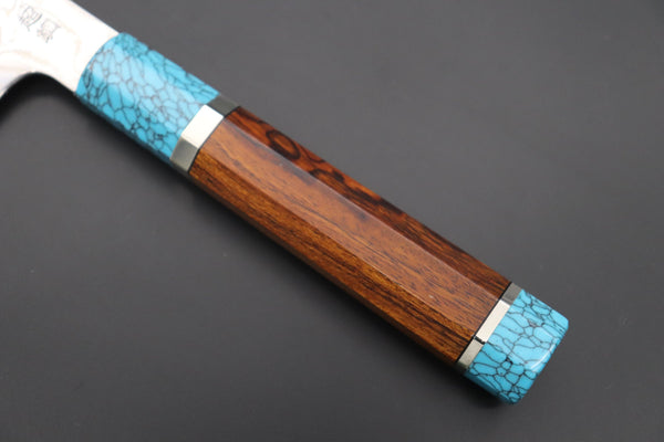 Sukenari Wa Gyuto SCL-361 ZDP189 Wa Gyuto 270mm (10.6 inch) Custom Limited Edition, Sukenari ZDP-189 Nickel Damascus Wa Gyuto 270mm (10.6 inch, SCL-361)