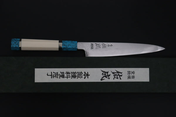 Sukenari Wa Petty SCL-635 VG-XEOS Wa Petty 165mm (6.4 inch) Custom Limited Edition, Sukenari VG-XEOS Nickel Damascus Wa Petty 165mm (6.4 inch, SCL-635)