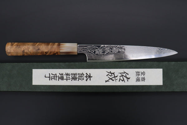 Sukenari Wa Petty SCL-448 ZDP189 Wa Petty 165mm (6.4 inch) Custom Limited Edition, Sukenari ZDP-189 Nickel Damascus Wa Petty 165mm (6.4 inch, SCL-448)
