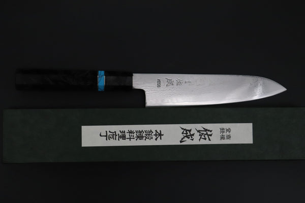 Sukenari Wa Santoku SCL-636 VG-XEOS Wa Santoku 190mm (7.4 inch) Custom Limited Edition, Sukenari VG-XEOS Nickel Damascus Wa Santoku 190mm (7.4 inch, SCL-636)