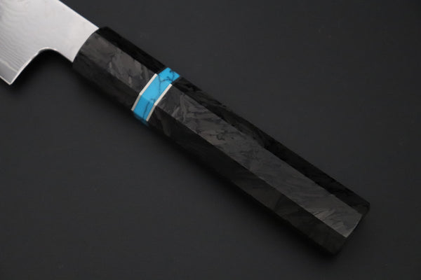 Sukenari Wa Santoku SCL-636 VG-XEOS Wa Santoku 190mm (7.4 inch) Custom Limited Edition, Sukenari VG-XEOS Nickel Damascus Wa Santoku 190mm (7.4 inch, SCL-636)