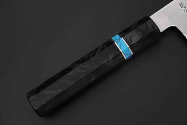 Sukenari Wa Santoku SCL-636 VG-XEOS Wa Santoku 190mm (7.4 inch) Custom Limited Edition, Sukenari VG-XEOS Nickel Damascus Wa Santoku 190mm (7.4 inch, SCL-636)