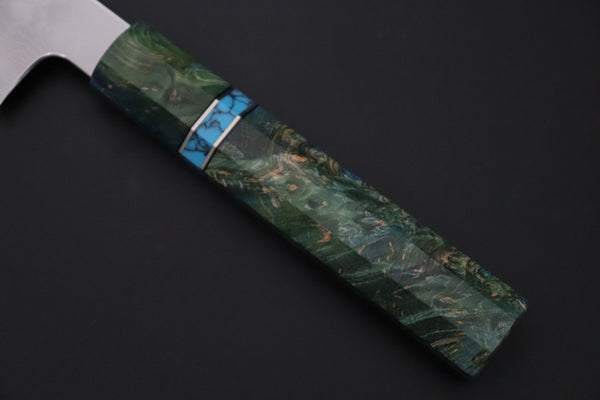 Sukenari Wa Santoku SCL-638 VG-XEOS Wa Santoku 190mm (7.4 inch) Custom Limited Edition, Sukenari VG-XEOS Nickel Damascus Wa Santoku 190mm (7.4 inch, SCL-638)