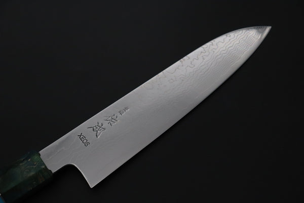 Sukenari Wa Santoku SCL-638 VG-XEOS Wa Santoku 190mm (7.4 inch) Custom Limited Edition, Sukenari VG-XEOS Nickel Damascus Wa Santoku 190mm (7.4 inch, SCL-638)