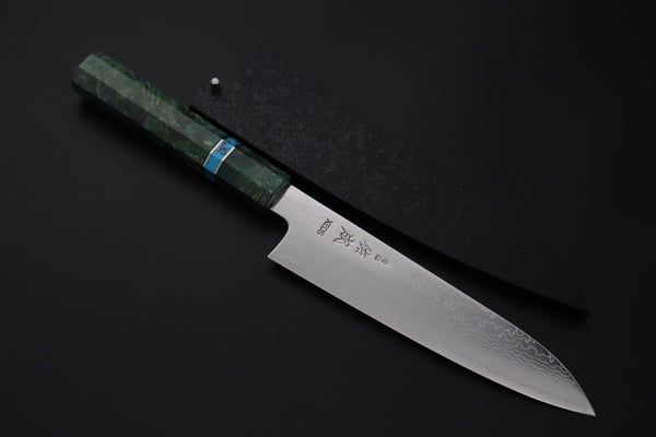 Sukenari Wa Santoku SCL-638 VG-XEOS Wa Santoku 190mm (7.4 inch) Custom Limited Edition, Sukenari VG-XEOS Nickel Damascus Wa Santoku 190mm (7.4 inch, SCL-638)