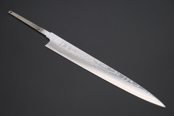 Sukenari Wa Sujihiki SNBO-6 Wa Sujihiki 270mm (10.6Inch) / 1. Blade Only (without a Wa Handle) US$670 “Build Your Dream Knife” Sukenari HAP-40 Nickel Damascus SNBO-6 Wa Sujihiki 270mm (10.6 Inch)