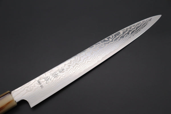 Sukenari Wa Sujihiki Custom Limited Edition, Sukenari HAP-40 Nickel Damascus Wa Sijihiki 240mm (9.4 inch, SCL-527)