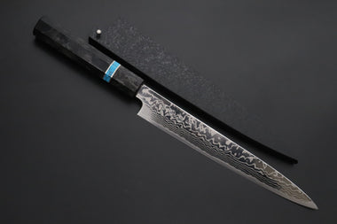 Sukenari Wa Sujihiki Custom Limited Edition, Sukenari HAP-40 Nickel Damascus Wa Sijihiki 240mm (9.4 inch, SCL-700)