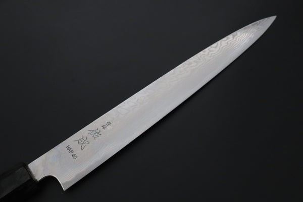 Sukenari Wa Sujihiki Custom Limited Edition, Sukenari HAP-40 Nickel Damascus Wa Sijihiki 240mm (9.4 inch, SCL-701)