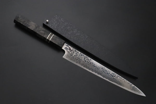 Sukenari Wa Sujihiki Custom Limited Edition, Sukenari HAP-40 Nickel Damascus Wa Sijihiki 240mm (9.4 inch, SCL-701)
