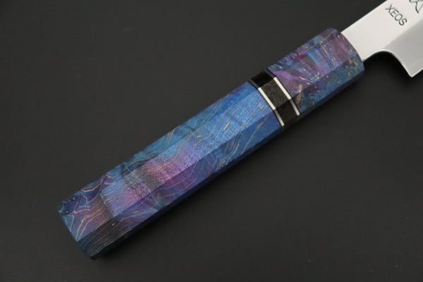 Sukenari Wa Sujihiki SCL-629 VG-XEOS Wa Sujihiki 240mm (9.4 inch) Custom Limited Edition, Sukenari VG-XEOS Clad Wa Sujihiki 240mm - Double Shinogi, Mirror Polish (9.4 inch, SCL-629)