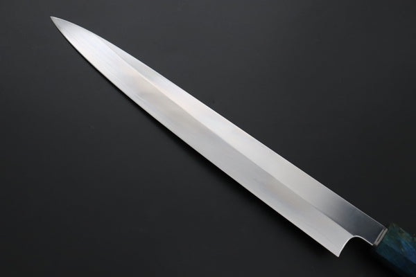 Sukenari Wa Sujihiki SCL-632 VG-XEOS Wa Sujihiki 270mm (10.6 inch) Custom Limited Edition, Sukenari VG-XEOS Clad Wa Sujihiki 270mm - Double Shinogi, Mirror Polish (10.6 inch, SCL-632)