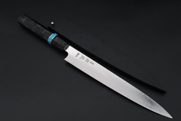 Sukenari Wa Sujihiki SCL-652 VG-XEOS Wa Sujihiki 240mm (9.4 inch) Custom Limited Edition, Sukenari VG-XEOS Nickel Damascus Wa Sujihiki 240mm (9.4 inch, SCL-652)