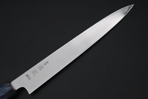 Sukenari Wa Sujihiki SCL-654 VG-XEOS Wa Sujihiki 240mm (9.4 inch) Custom Limited Edition, Sukenari VG-XEOS Nickel Damascus Wa Sujihiki 240mm (9.4 inch, SCL-654)