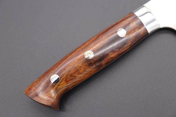 Takeshi Saji Bunka Master Saji Rainbow Damascus Series Bunka 180mm (7 inch, Ironwood Handle)