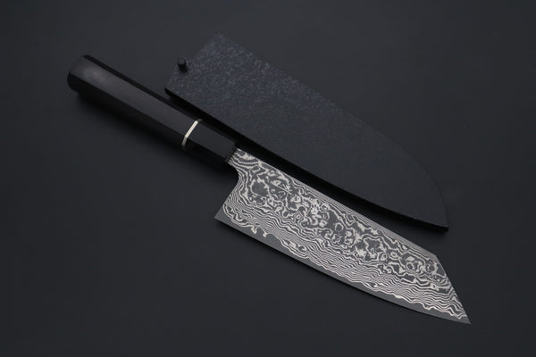 Takeshi Saji Bunka TS-19 Bunka 175mm (6.8 inch) Takeshi Saji R-2 Custom Black Damascus Wa Series TS-19 Bunka 175mm (6.8 Inch)