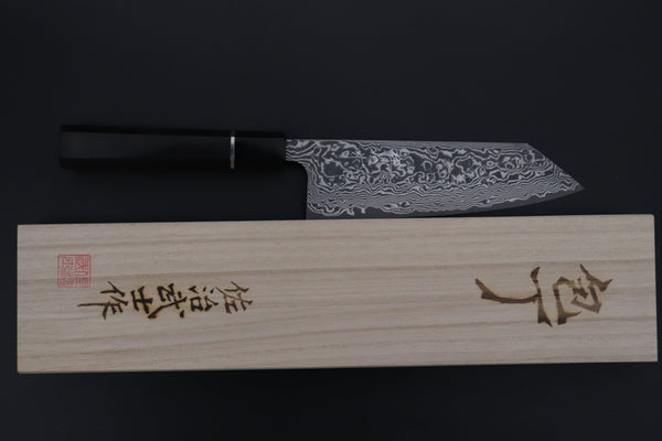 Takeshi Saji Bunka TS-19 Bunka 175mm (6.8 inch) Takeshi Saji R-2 Custom Black Damascus Wa Series TS-19 Bunka 175mm (6.8 Inch)