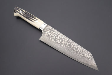 Takeshi Saji Bunka SRD-2BS Bunka 175mm (6.8 inch) / Stag Bone Handle Takeshi Saji R-2 Custom Black Damascus Wild Series Bunka 175mm (6.8 inch, Stag Bone Handle)