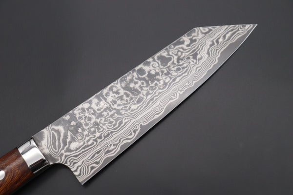 Takeshi Saji Bunka SRD-2BBI Bunka 180mm (7 inch) / Ironwood Handle Takeshi Saji R-2 Custom Black Damascus Wild Series Bunka 180mm (7 inch, Ironwood Handle) SRD-2BBI