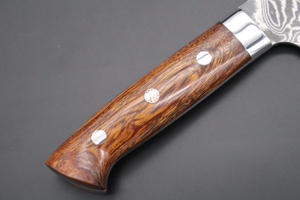 Takeshi Saji Bunka SRD-2BBI Bunka 180mm (7 inch) / Ironwood Handle Takeshi Saji R-2 Custom Black Damascus Wild Series Bunka 180mm (7 inch, Ironwood Handle) SRD-2BBI