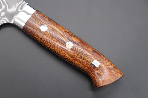 Takeshi Saji Bunka SRD-2BBI Bunka 180mm (7 inch) / Ironwood Handle Takeshi Saji R-2 Custom Black Damascus Wild Series Bunka 180mm (7 inch, Ironwood Handle) SRD-2BBI
